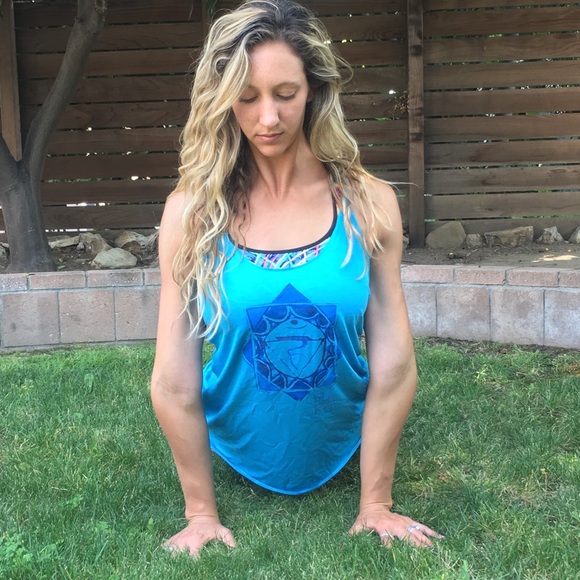 Rebel Buddha throat chakra tank top - Picture 4 of 4